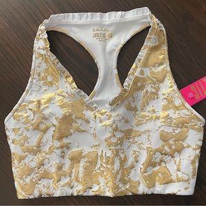 NWT Lindsay Gold Sports Bra